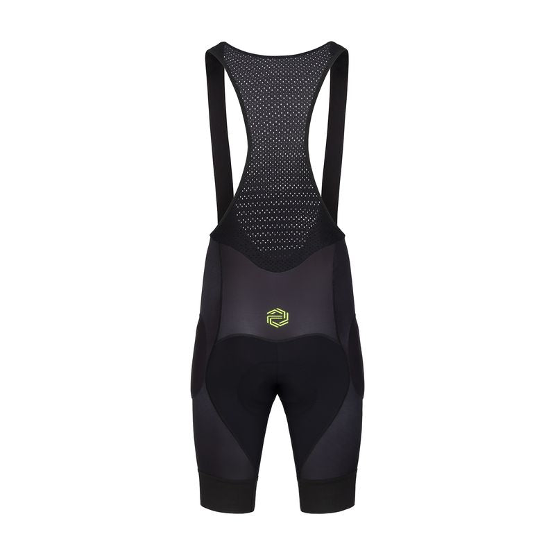 IP Collection Bib shorts with Hip Impact Protection - Fluo logo and icon